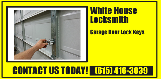 Garage door locksmith. Lost the keys to your garage door? Make new keys to grage door locks. White House locksith repairs garage doors.